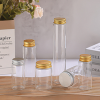 Venta al por mayor vacío diámetro 22mm borosilicato resistente al calor tubo de vidrio botella pequeña botella de vidrio tornillo tapa de aluminio
