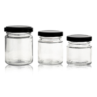 Bocaux en verre transparent vides en gros avec couvercles métalliques 50ml-1000ml – Contenants hermétiques pour le stockage alimentaire du miel, de la confiture, des épices et des conserves