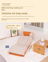 Canapé décontracté Lazy Diary LD027-X au design japonais, en forme de L, une place, en tissu imperméable, rembourré en éponge, inclinable et réglable en hauteur