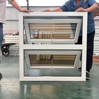 Fenêtre à battant extérieur en PVC/UPVC de haute qualité, résistante aux ouragans, avec double vitrage feuilleté, pour la construction de maisons