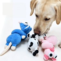 Jouets en peluche pour chiens en gros avec sons, animaux à corps long avec doubles clochettes, résistants à la mastication