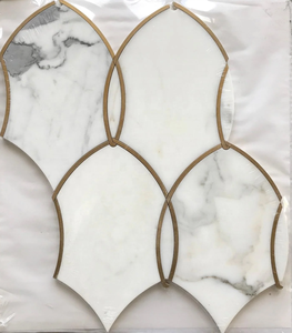 Mosaïque de carrelage en marbre pour motifs de sol en pierre, incrustations de médaillons et tapis en pierre découpés au jet d'eau - Product Image 6