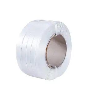 Eco-friendly 13mm/16mm/25mm PET Composite Cord Packing Strapping Flexible Fiber Tape Cordstrap Band For Plastic Packaging