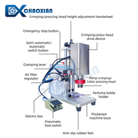 Machine à sertir pneumatique de bureau ChaoXian FEA20mm 100ml pour pompe de pulvérisation de parfum, multi-usages pour l'emballage de parfums