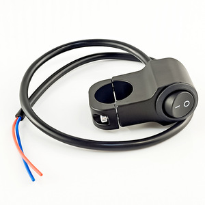 Interruptor de manillar de motocicleta Qiangye Kg-023, botón de encendido y apagado de dos cables de aleación de aluminio para modificación de motocicletas - Product Image 4