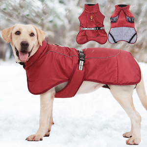 Veste d'hiver chaude coupe-vent pour grand chien, manteau réfléchissant pour chiens de taille moyenne et grande, vêtements pour <span class=keywords><strong>Labrador</strong></span> et Golden Retriever, costume pour animaux de compagnie - Product Image 5