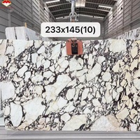 Lembaran Marmer Calacatta Viola Violet Calcite, Batu Alam Poles Tahan Lama Tersedia untuk Hotel Apartemen Desain Modern