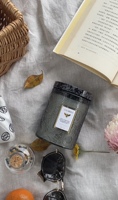 Bougie parfumée au bois d'oud, cèdre, teck, huile essentielle de santal, myrrhe pour les fêtes, Diwali, bars, décoration intérieure, aromathérapie