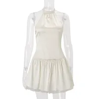 Robes décontractées en gros, couleur abricot, plusieurs tailles, fournisseur OEM ODM