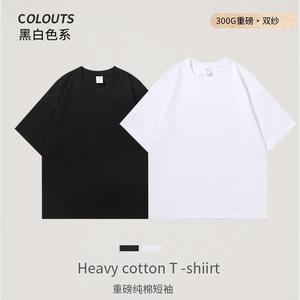Custom Logo T-Shirt Women Short Sleeve Solid Color Cotton Thickening Round Neck Leisure Wear Restaurant Bar Uniforms - Product Image 3