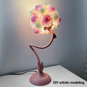 Creative Simple Rose <b>Table</b> Lamp Bedroom <b>Bedside</b> Lamp Girl Ins Internet Celebrity Warm Birthday Gift Decorative Night Light - Product Image 4
