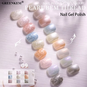 Esmalte <span class=keywords><strong>de</strong></span> Uñas con Diseño <span class=keywords><strong>de</strong></span> Hilo <span class=keywords><strong>de</strong></span> Perla, Textura Brillante Fina para Otoño Invierno, Esmalte <span class=keywords><strong>de</strong></span> Uñas Profesional <span class=keywords><strong>de</strong></span> Gel UV Personalizado - Product Image 2