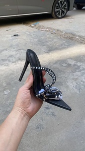 Sandali con tacco alto da donna, nuovi arrivi estivi, <span class=keywords><strong>scarpe</strong></span> da festa alla moda con punta aperta, design misto, all'ingrosso - Product Image 4