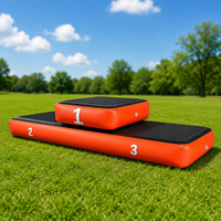 Podium Gonflable Portable 123 pour Remise de Prix, Plateforme Scénique pour Événements Sportifs, Marathons, Compétitions de Gymnastique