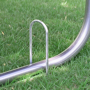 भारी शुल्क 12 इंच 9 मिमी यू-टाइप पिन नेल सस्ते कॉपर स्टील के पेग और सोड स्टेपल को सुचारू रूप से शंक के साथ - Product Image 6