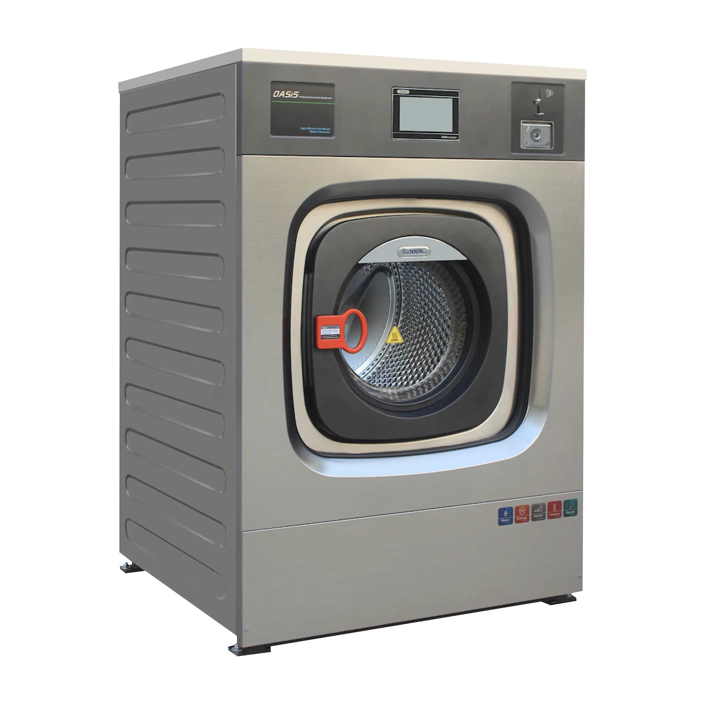 Laundromat menggunakan mesin cuci cucian 15Kg, Mesin cuci panas uap dudukan lembut sepenuhnya otomatis