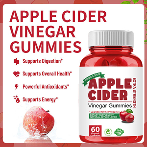 Gomitas de Vinagre de Sidra de Manzana Personalizables, Suplemento Dietético de Vitamina <span class=keywords><strong>B</strong></span> para el Apoyo Digestivo, Gomitas de ACV Halal - Product Image 4