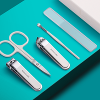 Ensemble de coupe-ongles classique anti-éclaboussures en acier inoxydable 5/7 pièces, kit de manucure et pédicure, boîte personnalisée avec logo, professionnel, portable, cadeau