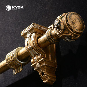 Tringles à rideaux LED KYOK Decor, <span class=keywords><strong>tringle</strong></span> à rideaux ronde pour la maison, <span class=keywords><strong>tringle</strong></span> à rideaux classique rustique - Product Image 4