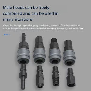 Raccords rapides autobloquants en acier plastique de type C - Raccords de tuyau d'air pour outils pneumatiques, compresseurs d'air et pompes - Product Image 3