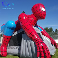 Château gonflable géant d'extérieur spider man avec toboggan, cm, château de saut, pour enfants