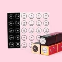 Autocollants numérotés circulaires économiques pour emballages cosmétiques, pour étiquettes personnalisées de rouges à lèvres