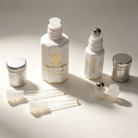 Bouteilles d'huile d'attar octogonales en gros 3ml 6ml 12ml, flacons à bille de parfum arabe blancs avec logo personnalisé en stock