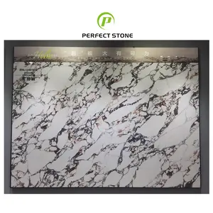 Cheap Calacatta Viola Marble Look Stone Indoor Project Calacatta White Artificial Sintered Stone Tiles Slabs