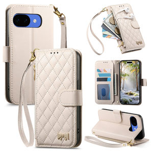 Étui portefeuille de luxe en cuir avec fermeture éclair et emplacements pour cartes, pochette pour téléphone <span class=keywords><strong>Google</strong></span> Pixel 10A/<span class=keywords><strong>10</strong></span> Pro/<span class=keywords><strong>10</strong></span> Pro XL/9A, couverture pour cartes de crédit - Product Image 6