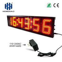 Hao 5 pouces 6 chiffres Led compteur affichage Led numérique chronomètre mur Led horloge sport voiture course minuterie Marathon minuterie rouge Mini Hong