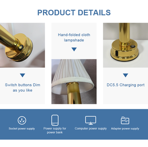 Nhà Máy Bán Buôn Nhà Hàng Cafe Xách Tay USB Có Thể Sạc Lại Vải Chụp Đèn Không Dây Bảng Đèn Ánh Sáng Ban Đêm - Product Image 2