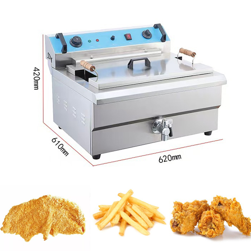 10L Elektro-Fritteuse Aus Edelstahl – 3kW, 280x495x345 Mm, Für Zuhause Oder Gastro