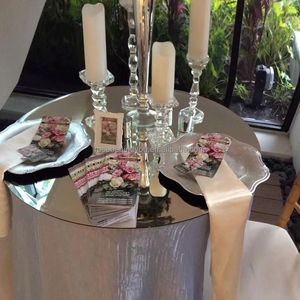 Hot Selling 60inch 72inch Gold and Silver PE Mirror Sheets <strong>Table</strong> Top Round Rectangular for Wedding <strong>Table</strong> <strong>Decoration</strong> - Product Image 6