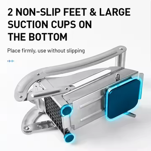 Picadora de Carne Multifuncional de Grado Alimenticio, Acero Inoxidable, Herramienta de Cocina Doméstica, Diseño Portátil, Operación Segura para Papas Fritas - Product Image 4