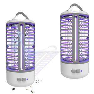 Matamosquitos eléctrico con luz UV, portátil, para uso en interiores y exteriores, función de encendido y apagado automático, para protección del hogar y jardín - Product Image 1