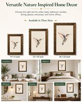 Tableau mural en toile avec colibris colorés encadré de cadres dorés vintage, échantillons OEM ODM prêts en moins d'une journée