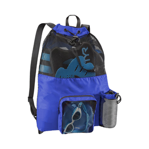 Large Capacity Lightweight Mesh Net Gym <b>Backpack</b> Bag Waterproof Polyester Fashion Style Storing Swimming Hiking Workout Shoe - Product Image 4