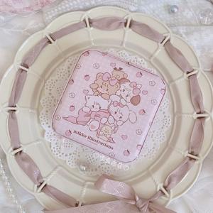 Estuche Redondo de Nailon de Alta Gama con Diseño de Anime para Joyas, Caja de Almacenamiento de Cuero para Anillos, Pendientes y Collares - Product Image 3