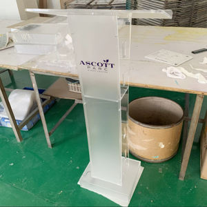 Serie officina podio acrilico per pavimento in gomma piedini in acrilico trasparente espositore per discorso all'ingrosso di fabbrica - Product Image 2