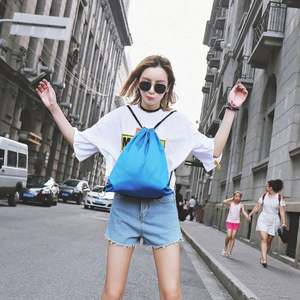 High Quality Custom Thick Lightweight Folding 600D Oxford Sport Gym Bag Waterproof <b>Drawstring</b> <b>Backpack</b> Basketball Bag - Product Image 5