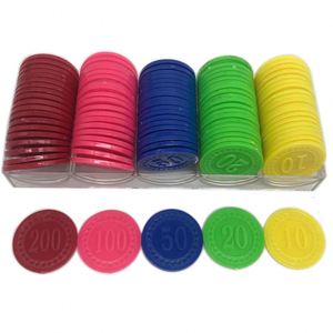 Jetons de poker ronds en plastique colorés sans valeur nominale, personnalisables, pour jeux de société et fêtes - Product Image 5