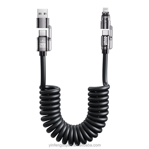 Cavo di Ricarica Rapida PD 240W 4 in 1 in Zinco da 2,0 Metri, Cavo USB-C a Type-C per Telefoni Cellulari/CarPlay - Product Image 1