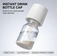 Bouchon de bouteille portable anti-effraction multifonctionnel à double compartiment pour poudre probiotique, séparation solide-liquide, écologique