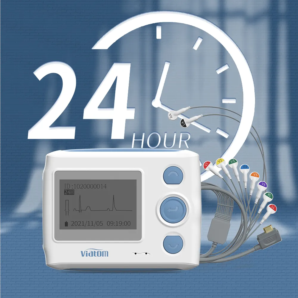 Wellue Th12 24 heures Ecg Holter moniteur Portable cardiologie Holter Ecg Machine 12 canaux bas prix dynamique Ecg diagnostic à distance