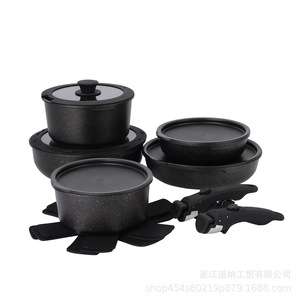 Juego de utensilios de cocina desmontables Donnor de 17 piezas, antiadherentes, de piedra Maifan, aptos para horno. - Product Image 5