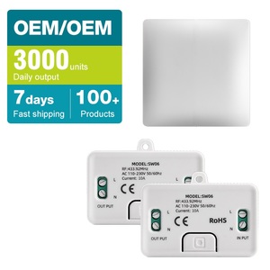 Hot bán không dây tường thiết bị chuyển mạch không có pin ABS đèn không dây quạt điều khiển từ xa không dây tường thiết bị chuyển mạch - Product Image 1