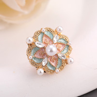 Pin Kerah Enamel Lukis Motif Bunga Retro Klasik, Perhiasan Fashion Wanita, Bros Mutiara, Aksesoris Bros untuk Kemeja dan Selendang, Grosir