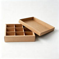 Boîte à gâteau en kraft personnalisée en matériaux recyclés, compartimentée, qualité alimentaire, pour pâtisserie, cadeau, biscuits, chocolat, dessert, mariage, fête, 2 mm