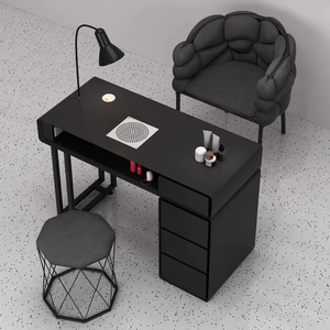 Zxm S Beauty Salon Furniture Package <b>Nail</b> Bar Desk Manicure <b>Table</b> Luxury Tufted Manicure <b>Tables</b> With Chair - Product Image 2