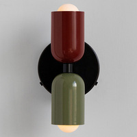 Nouvelle Lampe Murale Double Tête Macaron 2026, Source Lumineuse LED, Matériau Métallique pour Couloir